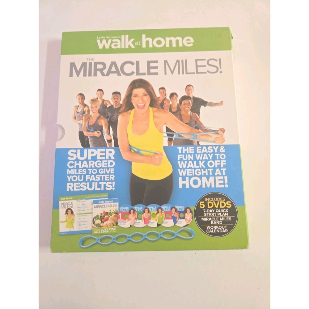 Walk at Home Leslie Sansone's Miracle Miles! DVD set *Miracle Band Not Included*